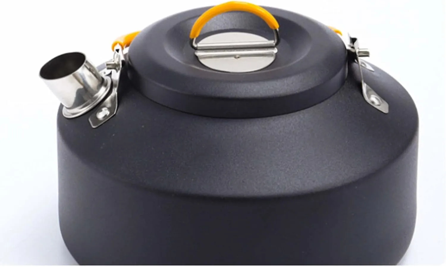 0.8L Outdoor Coffee Pot Set 304 Stainless Steel Camping Portable Kettle(C Yellow)