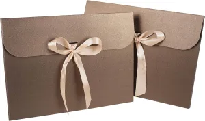 10pcs Paper Envelope Gift Bags with Ribbon Bowknot Holiday Envelope Party Gift Card Packaging Bag Wedding Presents Box for Underwear Silk Scarf Greeting Cards