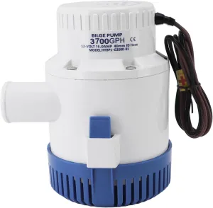 12V and 24V Bilge Pump, 3700 GPH Boat Marine Plumbing Electric Bilge Pump, Marine Electric Rule Bilge Pump, Efficient Low Noise Overheat Prevention (24V)