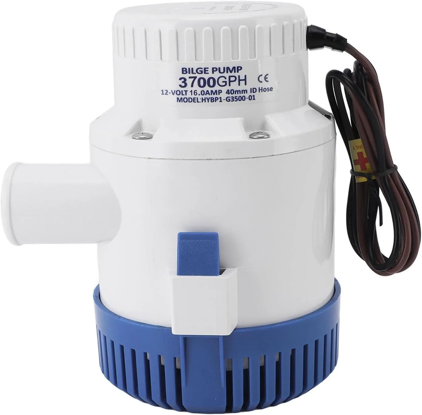 12V and 24V Bilge Pump, 3700 GPH Boat Marine Plumbing Electric Bilge Pump, Marine Electric Rule Bilge Pump, Efficient Low Noise Overheat Prevention (24V)
