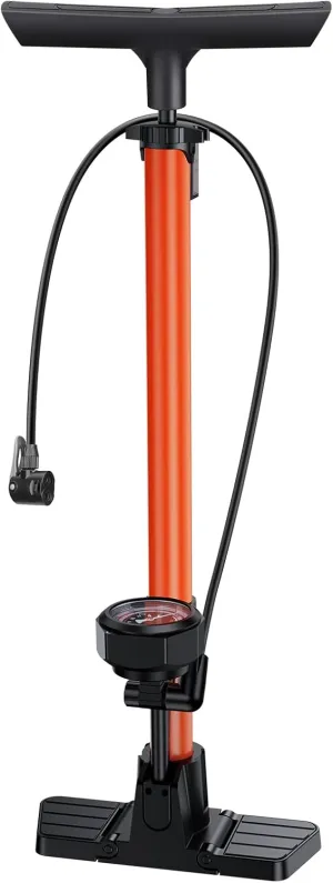 160PSI Floor Mountain Bike Pump with Gauge - Ergonomic Design, Comfort Height,Presta & Schrader Valves Fast Inflation Ball Pump & Durable Bike Tire Pump for Inflatable Compatible for Road Bike,MTB