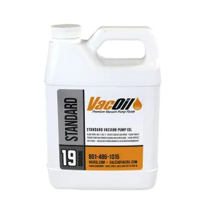 19 Grade Vacuum Pump Oil | 1 Quart for Edwards, Welch, Leybold, Agilent, High Grade, Molecularly Distilled & Increases Vacuum Pump Life
