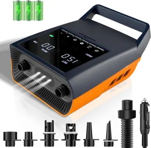 20PSI High Pressure Paddle Board Pump, 30% Faster SUP Pump with Dual Stage Inflation and Deflation, 13500mAh Rechargeable Electric Pump with 12V DC/Type-C for Paddle Board, Kayaks, Inflatable Boats