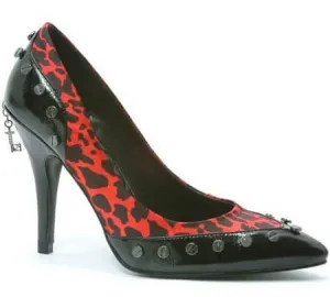 3 inch Satin & Patent Pump W/ Faux Screws