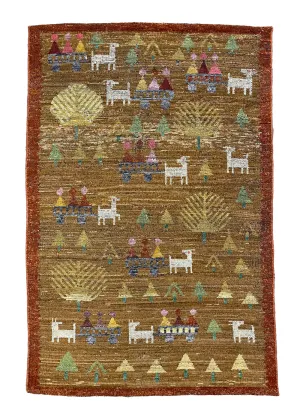 3'2"x4'11" Burano Swedish Folk