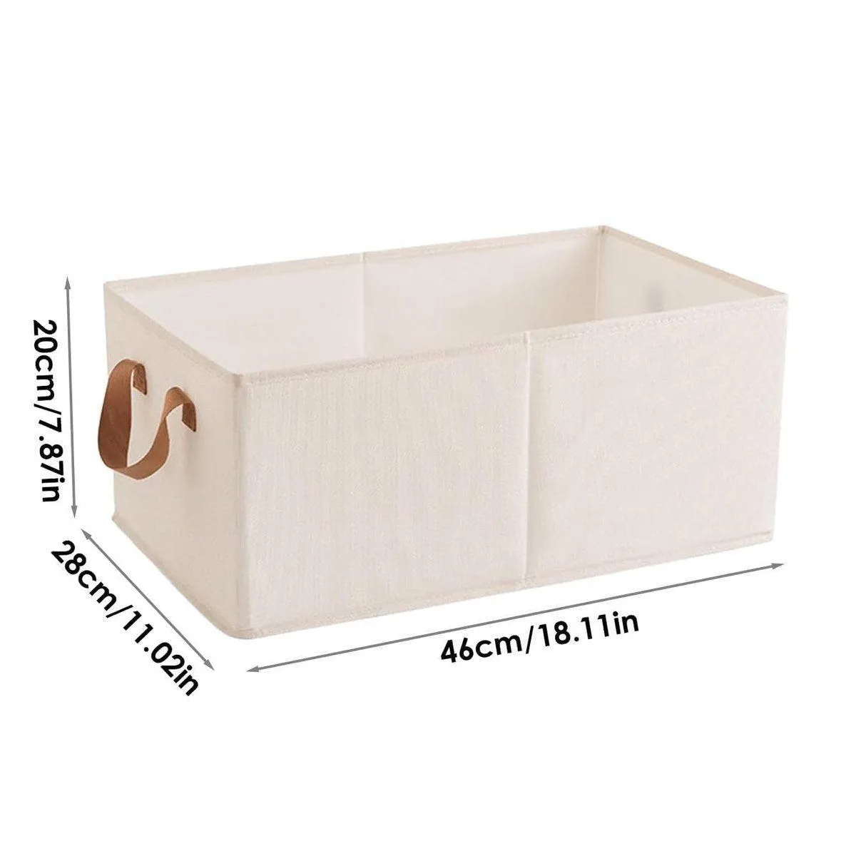 3PCS Cotton Linen Storage Box Set Foldable Washable Bedroom Wardrobe Organizer