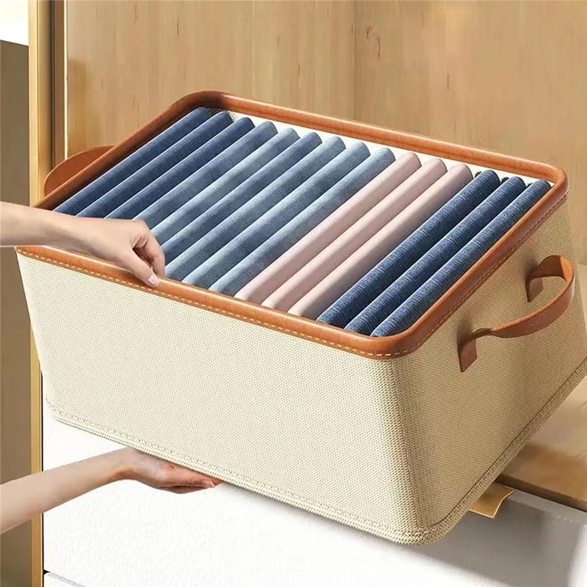 3pcs Storage Box Clothes Organizer Folding Storage Bins Home Closet Organization