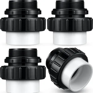 4 Pcs MIP x 2" Hi Temp Unions Compatible with Pentair Whisperflo Pool Pump Compatible with Intelliflo Pump 2" PVC Pool Pump High Temp Unions for Pool Pump