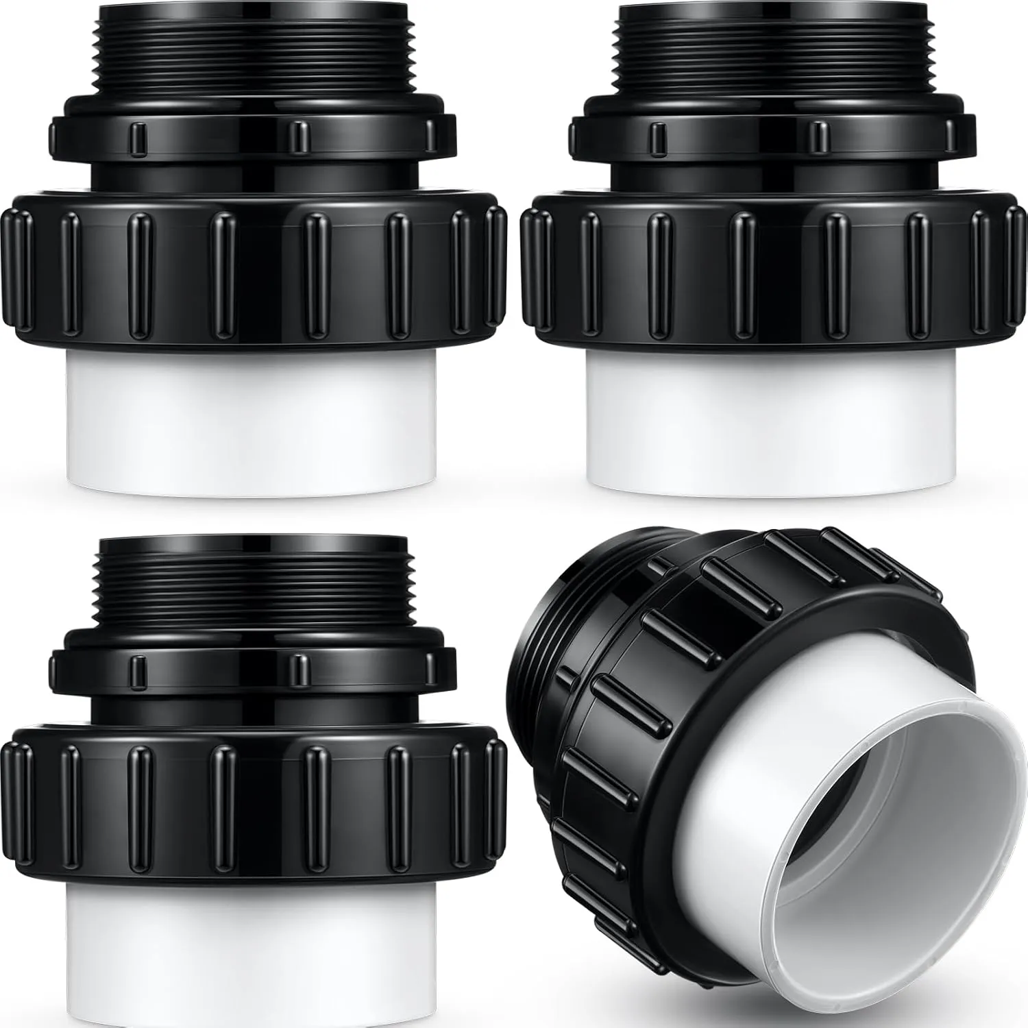 4 Pcs MIP x 2" Hi Temp Unions Compatible with Pentair Whisperflo Pool Pump Compatible with Intelliflo Pump 2" PVC Pool Pump High Temp Unions for Pool Pump