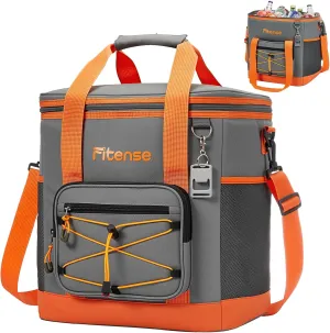 50-Cans Soft Cooler Bags Insulated 4-Layer Leakproof, 33L Large Rolling Coolers, Portable Collapsible Camping Ice Chest for Beach, Travel, Kayak, Car, Picnic