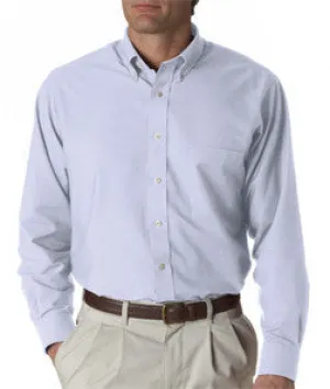 57800 Van Heusen Men's Classic Long-Sleeve Oxford Blue