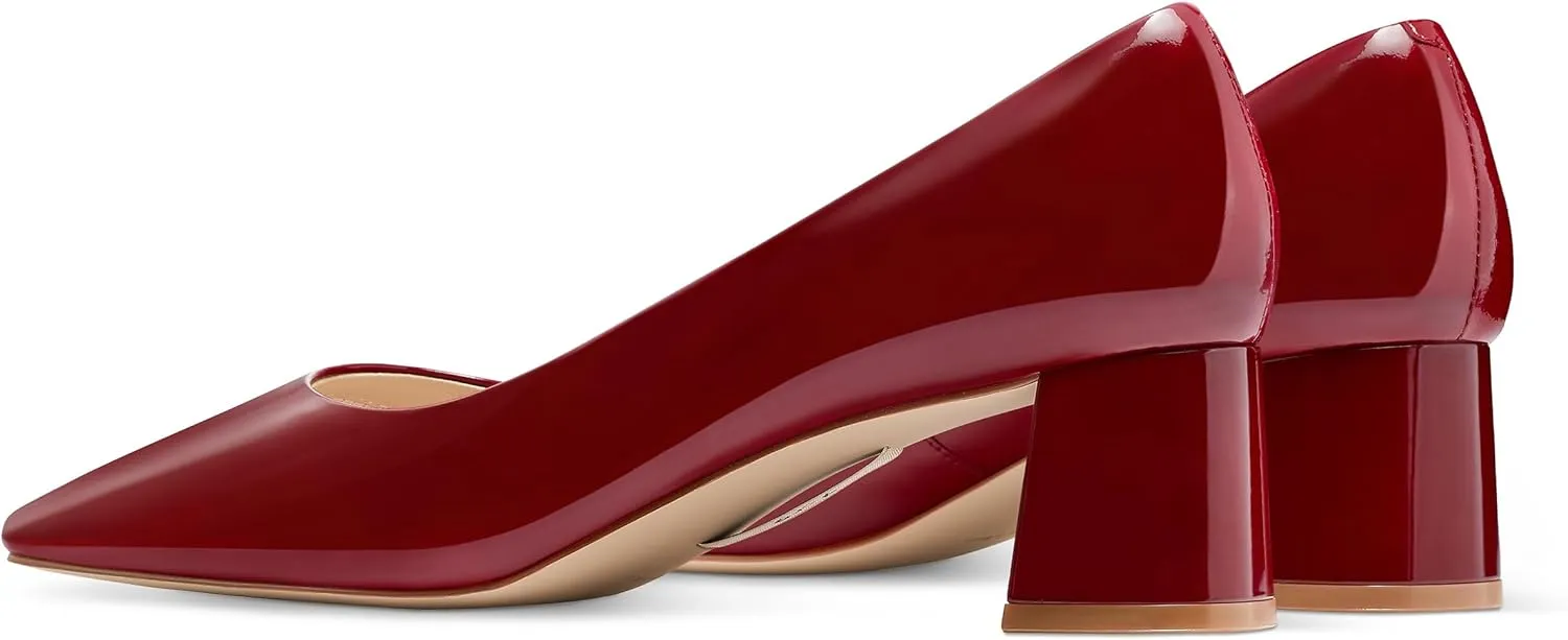 7or9 Mary Janes Shoes Women Comfortable Mary Jane Heels Patent Leather Shoes for Women Air Touch Foam- Black, White, Silver, Red