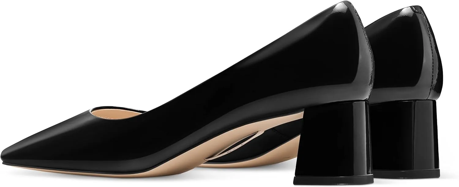 7or9 Mary Janes Shoes Women Comfortable Mary Jane Heels Patent Leather Shoes for Women Air Touch Foam- Black, White, Silver, Red
