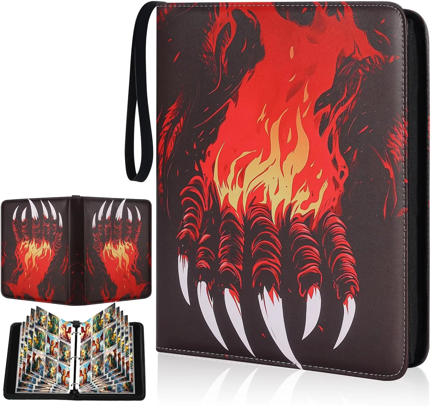900 Pockets Trading Card Binder with Sleeves, Sports Card Binder Collectible Trading Card Albums Fits Cards with 50 Removable Sleeves