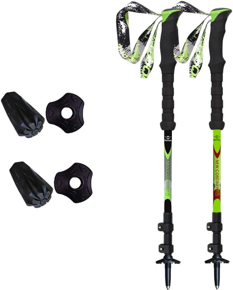 99% Carbon Fiber Trekking Poles - Strong Lightweight Adjustable Walking Sticks, with Tungsten Tips for Hiking, Camping