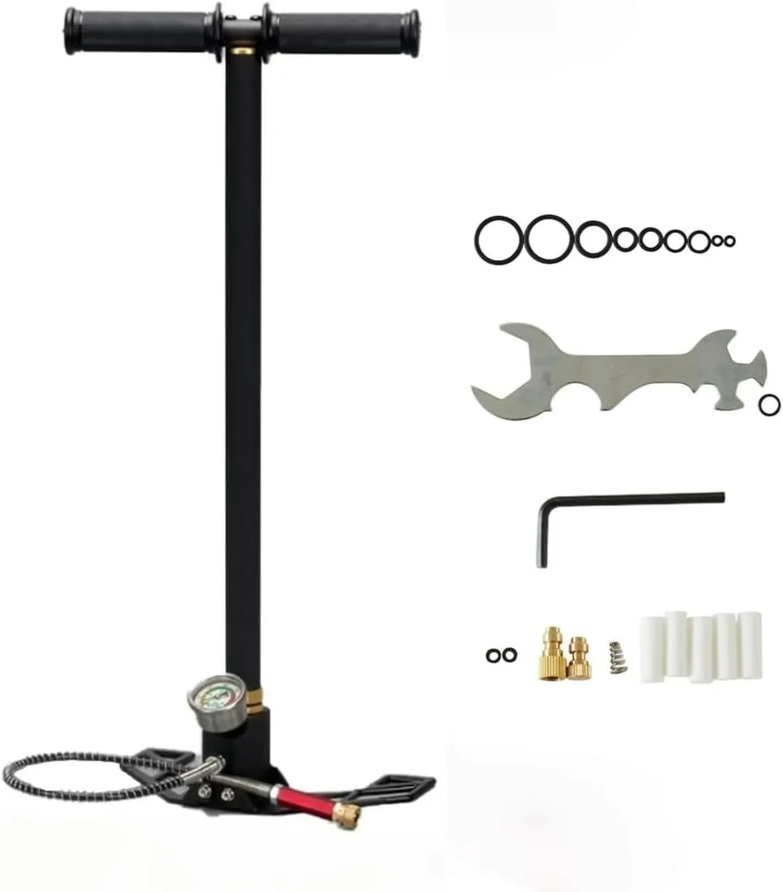 Acecare 3 Stage 4500psi Hand Pump High Pressure Air Stirrup Pump 300bar for Airgun Filling