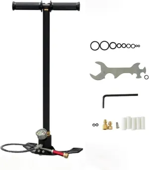 Acecare 3 Stage 4500psi Hand Pump High Pressure Air Stirrup Pump 300bar for Airgun Filling