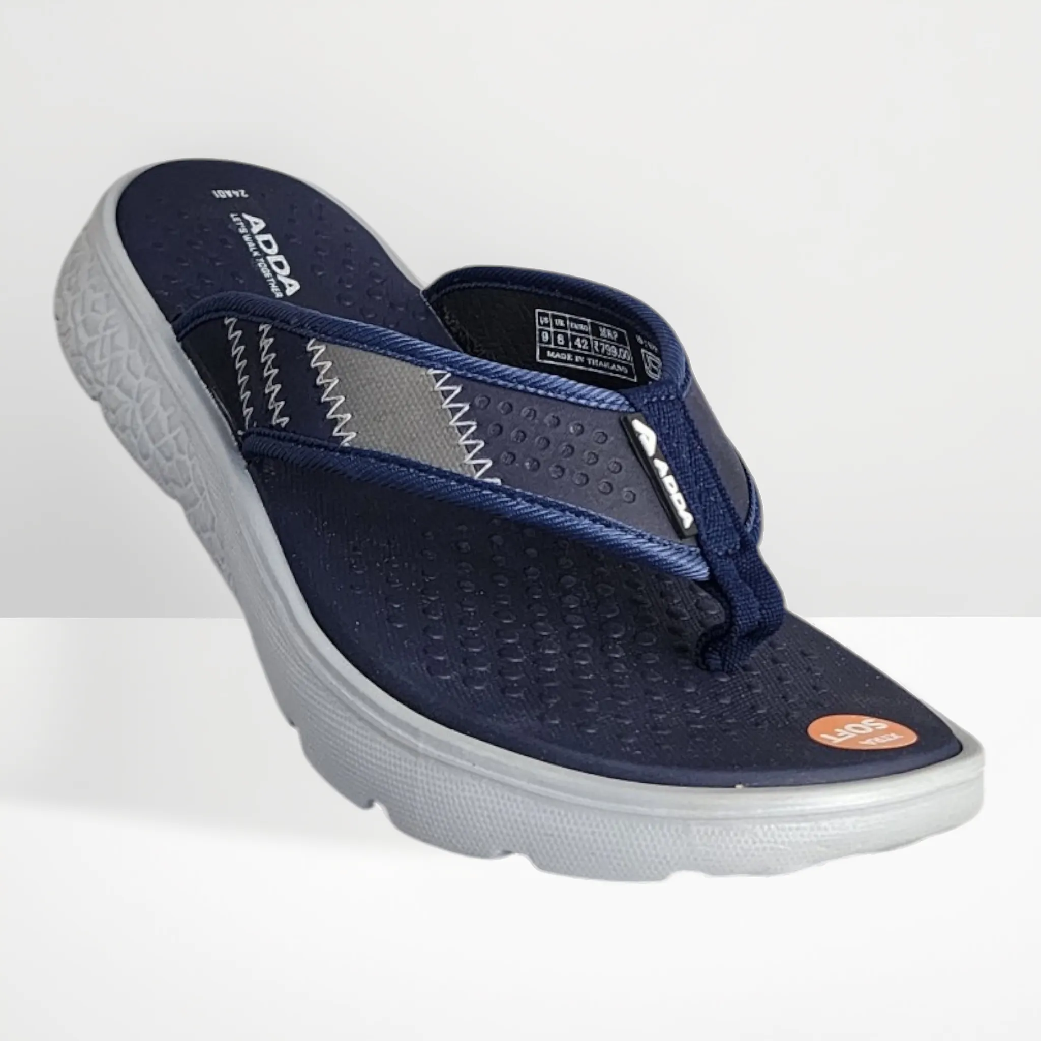 ADDA ICLOUD03 NAVY/GREY Men's Slipper/Chapple/Flip flop