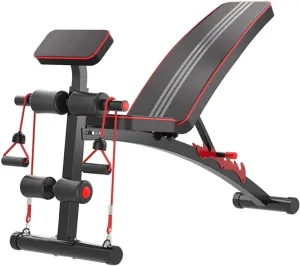 Adjustable Weight Bench for Full Body Exercise Foldable Strength Training Bench Press for Home Gym Body Workout Bench Very Suitable for Fitness Men and Women (Black)