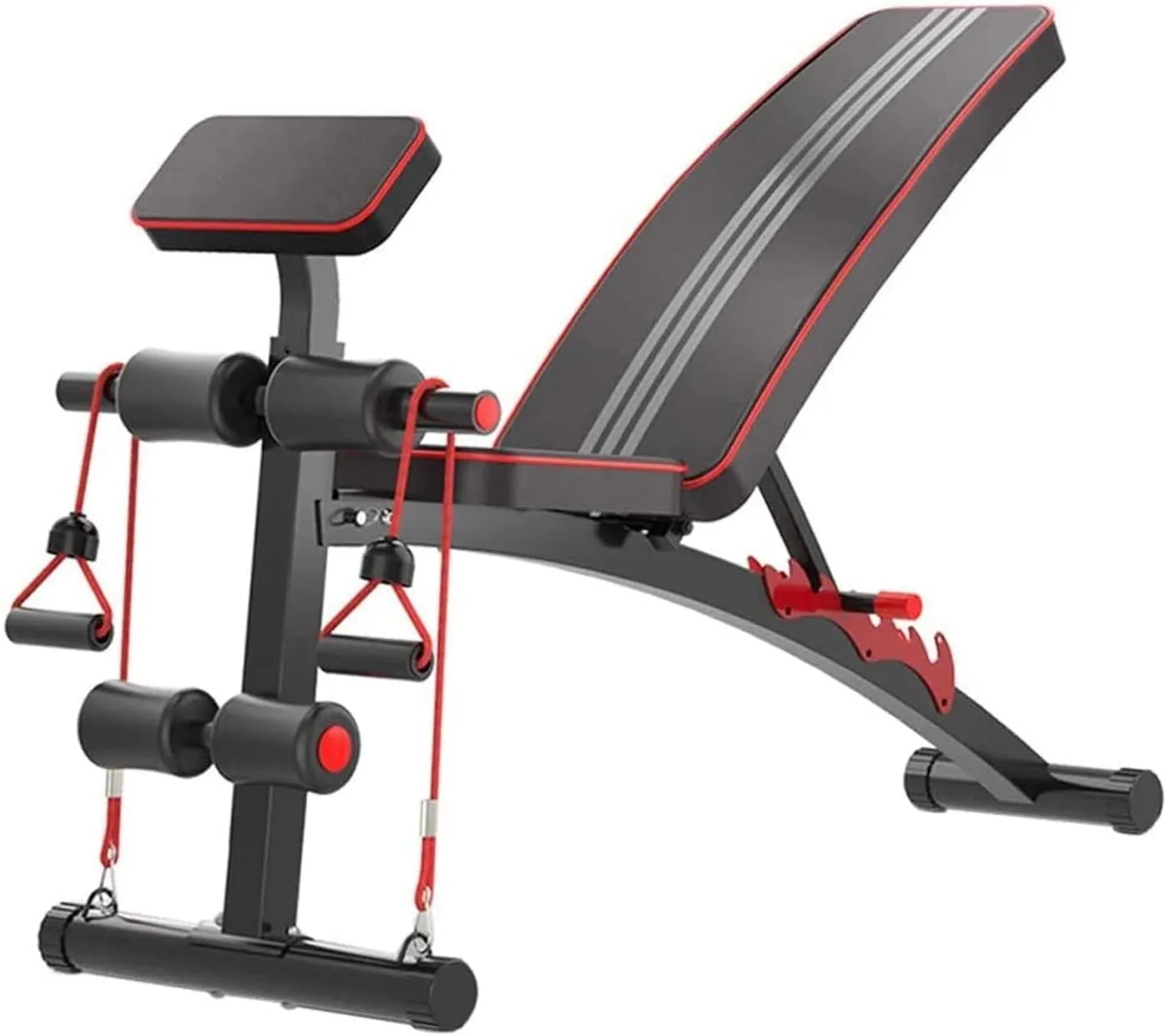 Adjustable Weight Bench for Full Body Exercise Foldable Strength Training Bench Press for Home Gym Body Workout Bench Very Suitable for Fitness Men and Women (Black)
