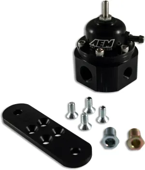 AEM 25-302BK Black High Volume Adjustable Fuel Pressure Regulator