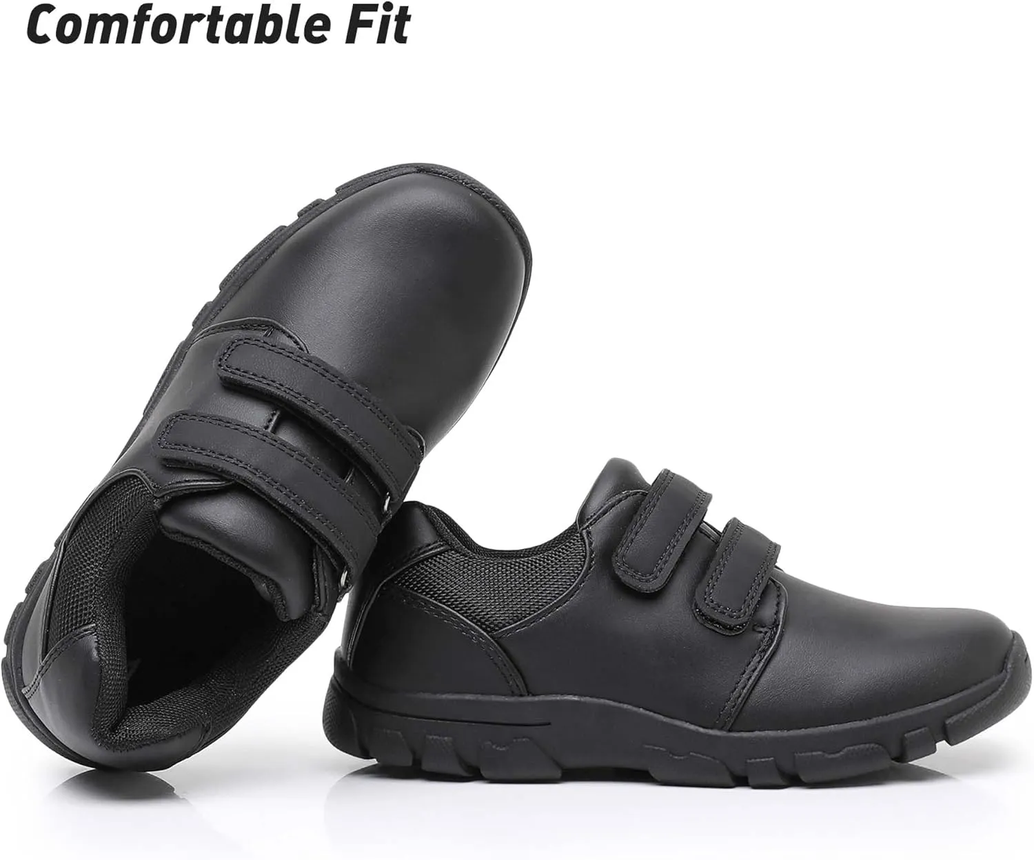 Ahannie Boys School Shoes Kids Oxford Uniform Black Dress Shoes