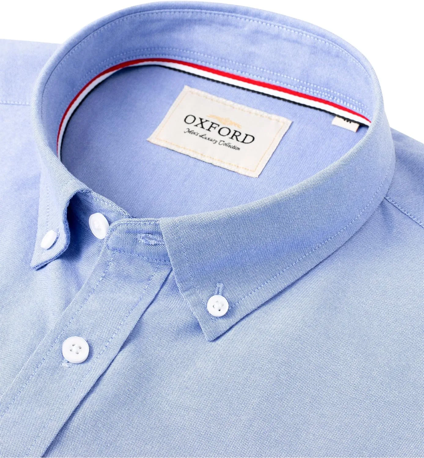 Alimens & Gentle Mens Solid Oxford Shirt Long Sleeve Dress Shirt Work Casual Button Down Shirts with Pocket