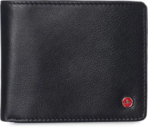 Alpine Swiss RFID Luka Men's Flip ID Wallet Deluxe Capacity Bifold With Divided Bill Section Comes in a Gift Box