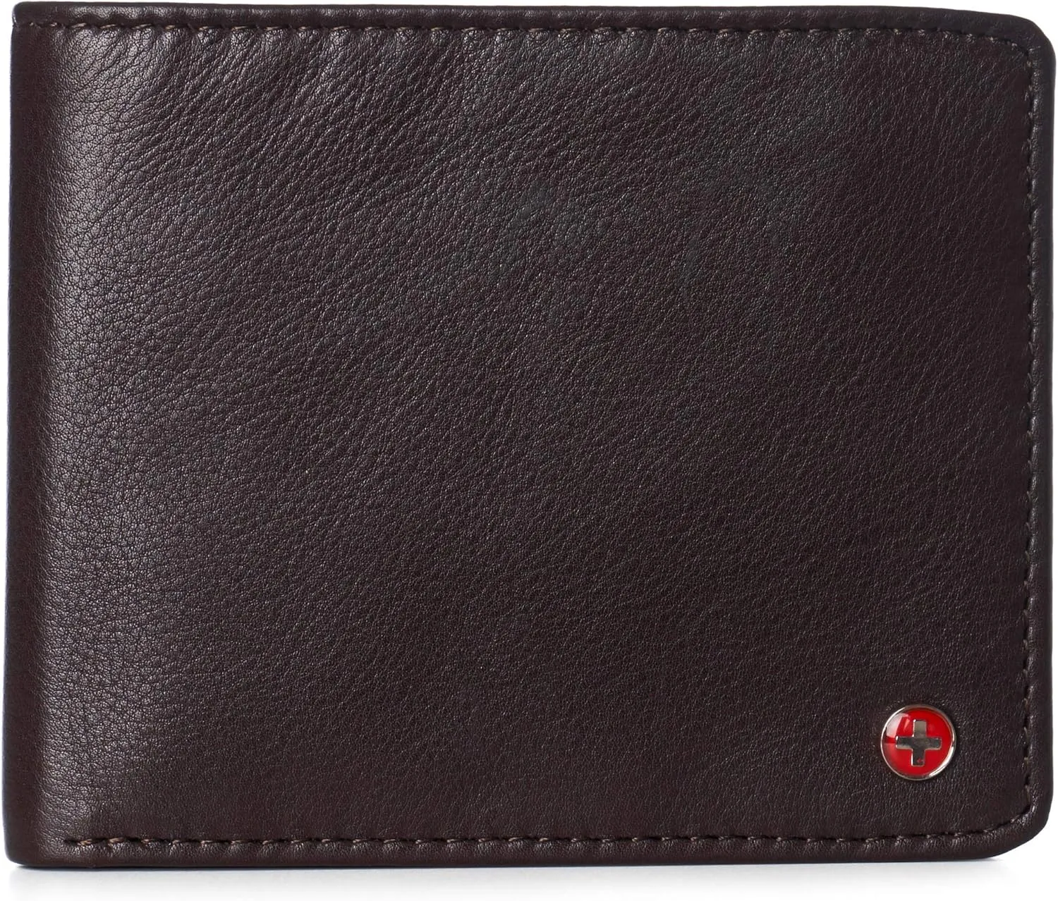 Alpine Swiss RFID Luka Men's Flip ID Wallet Deluxe Capacity Bifold With Divided Bill Section Comes in a Gift Box