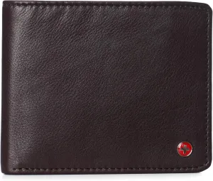 Alpine Swiss RFID Luka Men's Flip ID Wallet Deluxe Capacity Bifold With Divided Bill Section Comes in a Gift Box