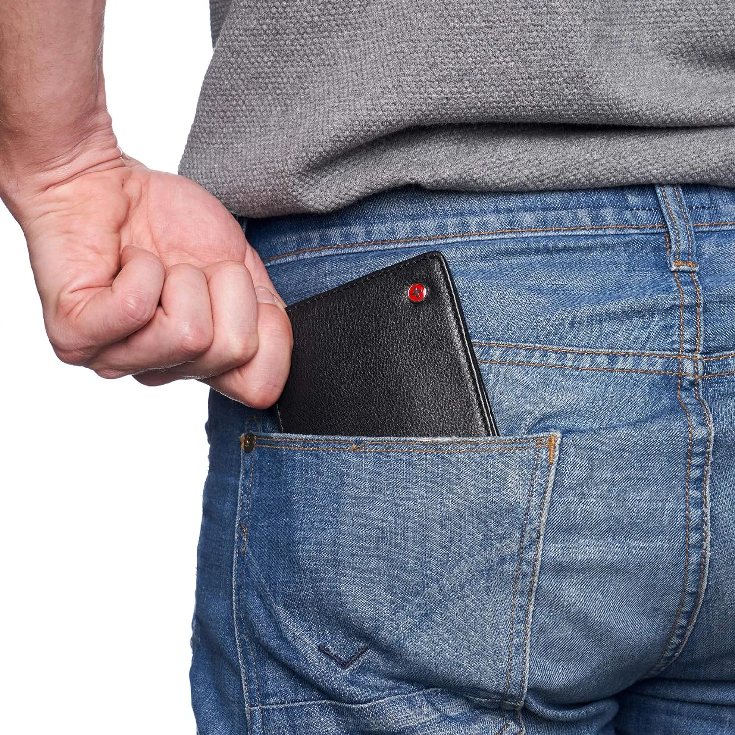 Alpine Swiss RFID Luka Men's Flip ID Wallet Deluxe Capacity Bifold With Divided Bill Section Comes in a Gift Box