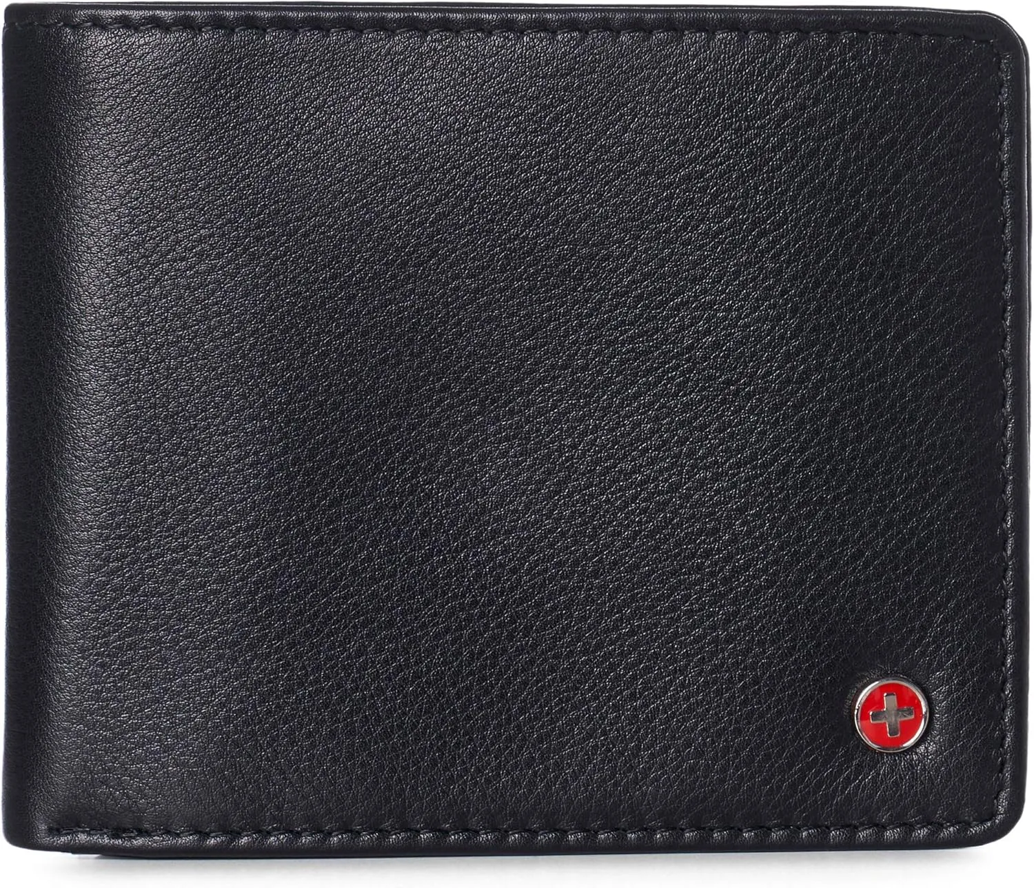 Alpine Swiss RFID Luka Men's Flip ID Wallet Deluxe Capacity Bifold With Divided Bill Section Comes in a Gift Box