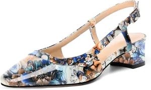 AMBELIGHT Womens Dating Patent Square Toe Buckle Adjustable Strap Sexy Block Low Heel Pumps Shoes 1.5 Inch