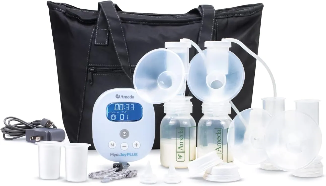 Ameda MYA Joy Plus Electric Breast Pump   Breast Pump Bag | Rechargeable | Portable Breast Pump Hands Free | Hospital Grade | Includes HygieniKit & Ameda Pump Parts