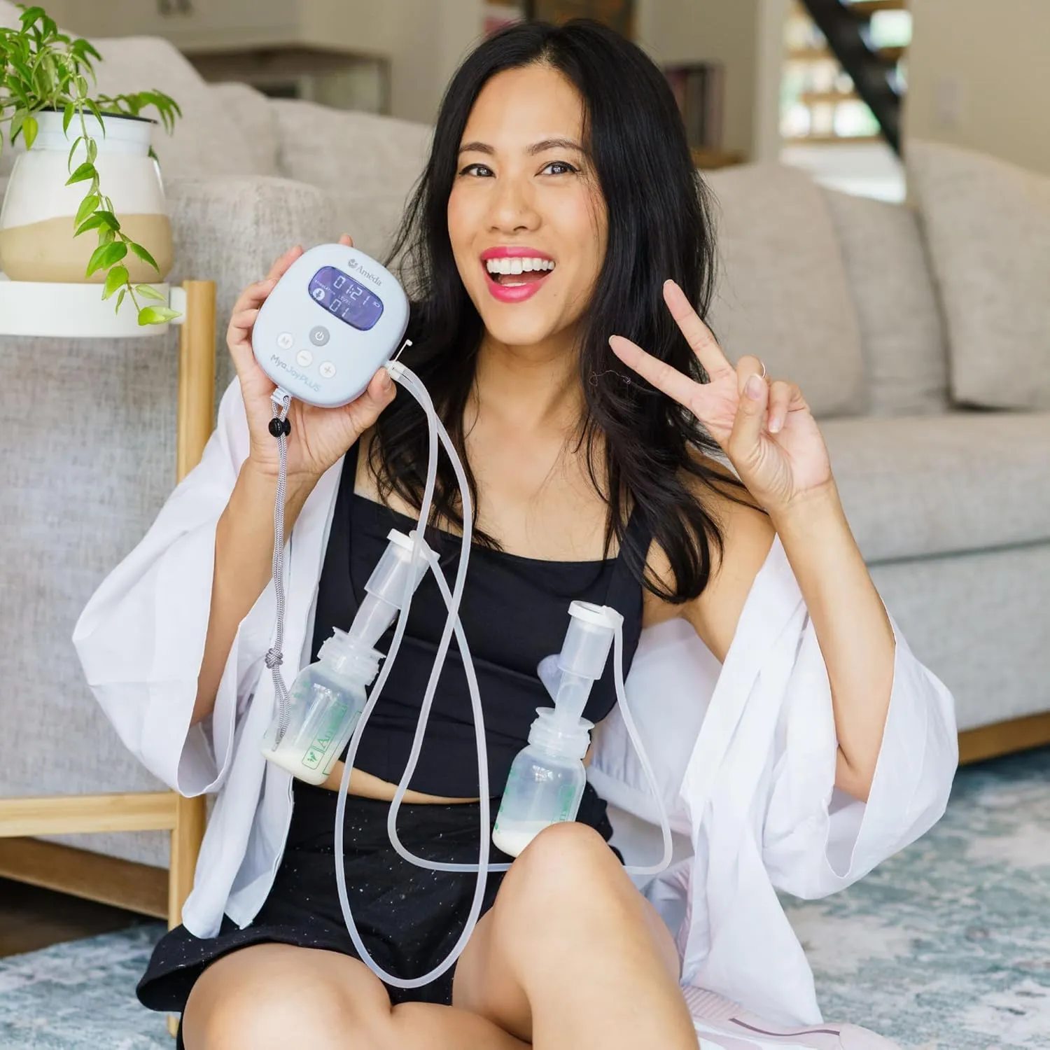 Ameda MYA Joy Plus Electric Breast Pump   Breast Pump Bag | Rechargeable | Portable Breast Pump Hands Free | Hospital Grade | Includes HygieniKit & Ameda Pump Parts