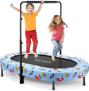 ANCHEER Trampoline for Kids, Toddler Trampoline with Handle, Child Small Rebounder for Indoor and Outdoor Use, 220 lbs Weight Capacity
