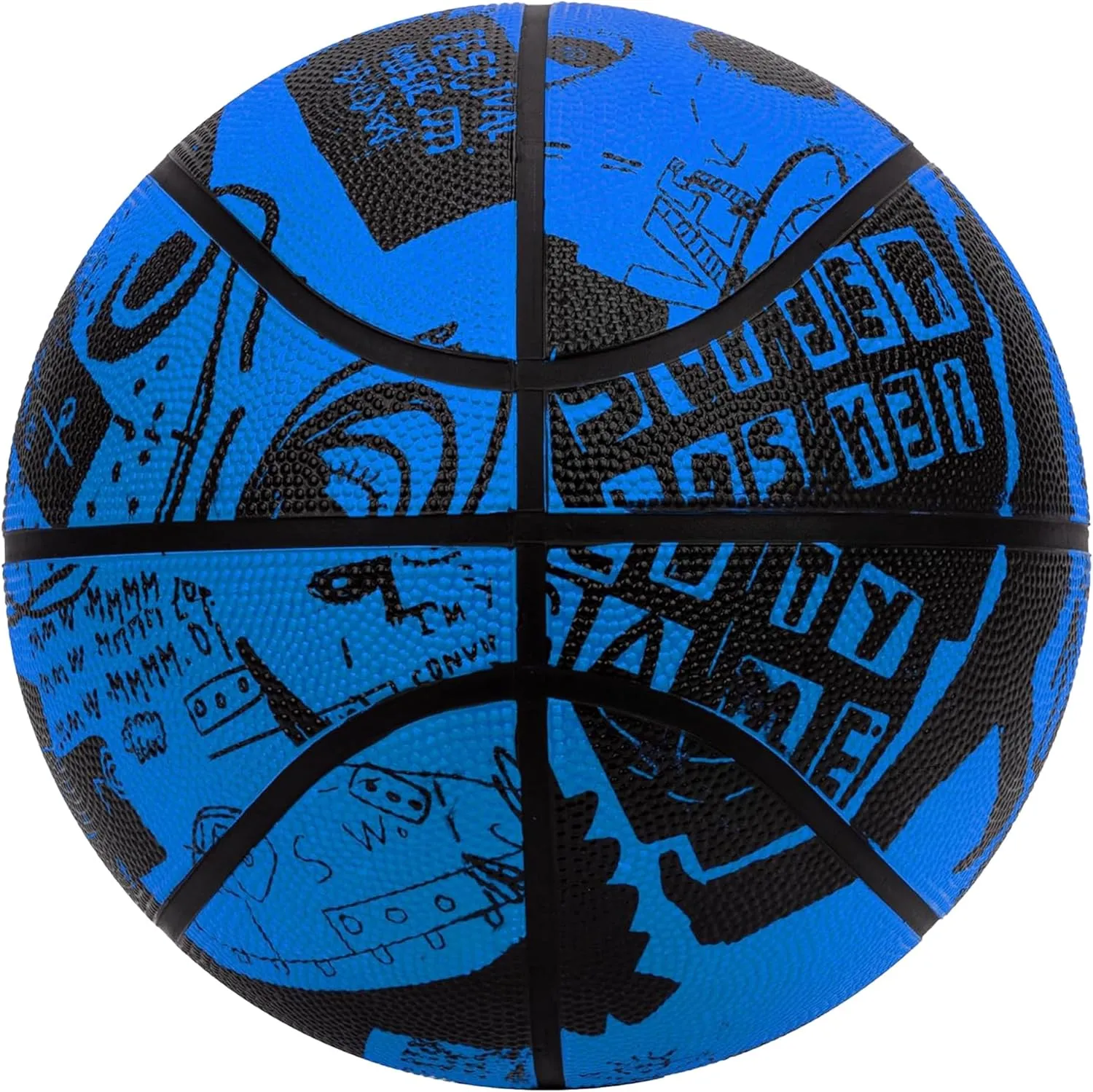 AND1 Street Art 27.5 Basketball : Youth Sized Rubber Streetball for Indoor and Outdoor Use, Deep Channel Construction and Durability, Ideal for Boys and Girls Ages 9-11, Includes 10” Pump