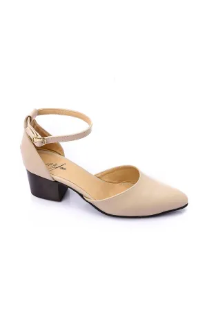 Ankle Buckle Leather Pump Shoes
