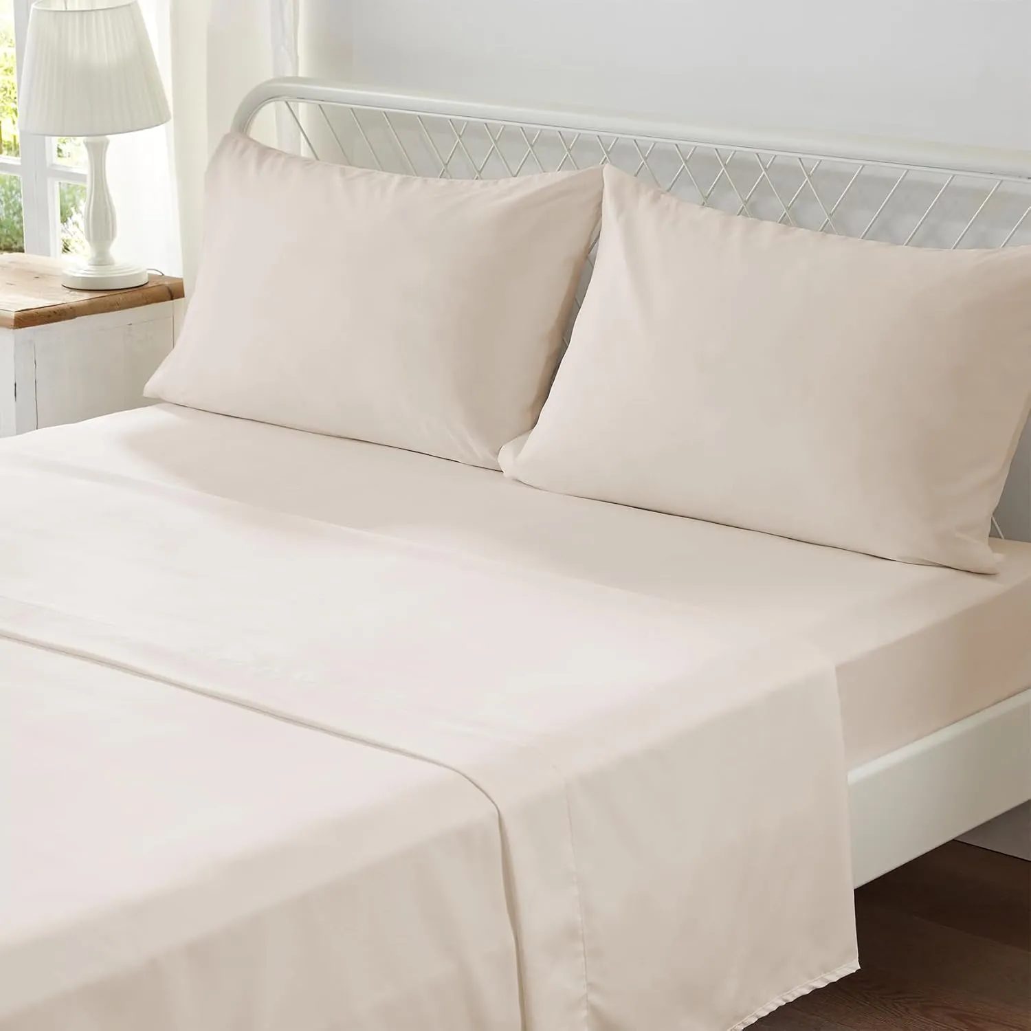 Anluoer Full Comforter Set, Khaki Tufted Bed in a Bag 7 Pieces with comforters and Sheets, All Season Bedding Sets 1 Comforter, 2 PillowShams, Pillowcases, Flat Sheet, Fitted Sheet (ANUS23CF04KA8286)