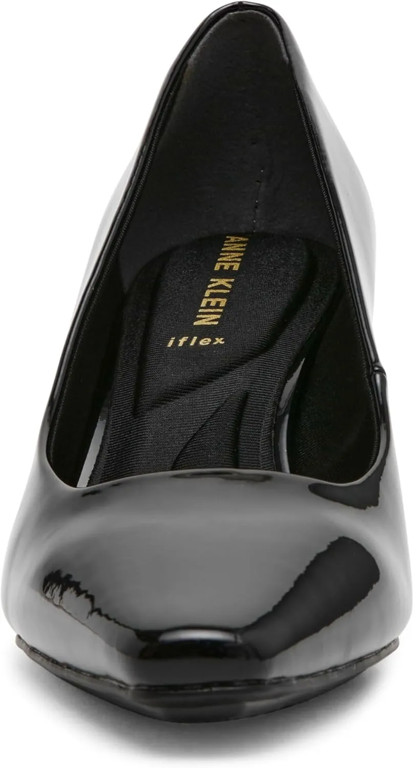 Anne Klein Womens Ruthie Textured Patent Pumps