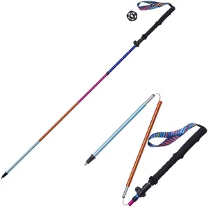AONIJIE 2Pcs Trekking Poles for Hiking, Collapsible Adjustable Walking Sticks 7075 Aluminum for Men and Women