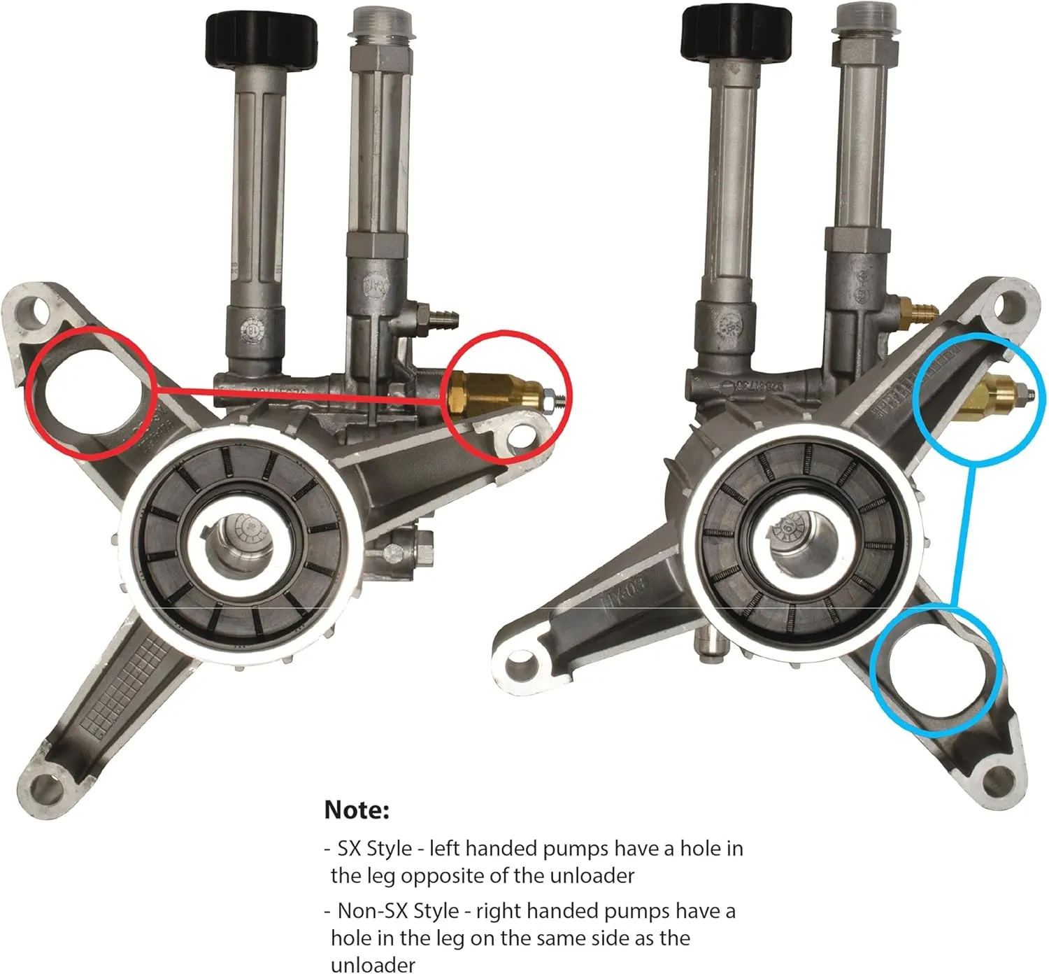 AR Annovi Reverberi SRMW22G26-EZ Replacement Right-Handed Pump. 2600 PSI, 2.2 GPM, 173 Max Bar, Easy Start Valve, Thermal Relief Valve. Replacement Residential Pump. Non SX Right-Handed Pump.