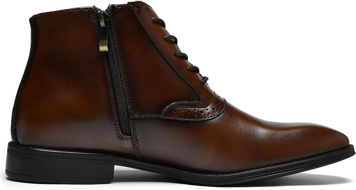Arkbird Men's Brown Oxford Dress Boots