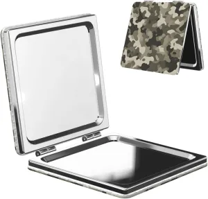 Army Digital Camouflage Portable Pocket Cosmetic Mirror-Compact and Light, It is A Necessary Thing to Go Out for Beauty and Makeup