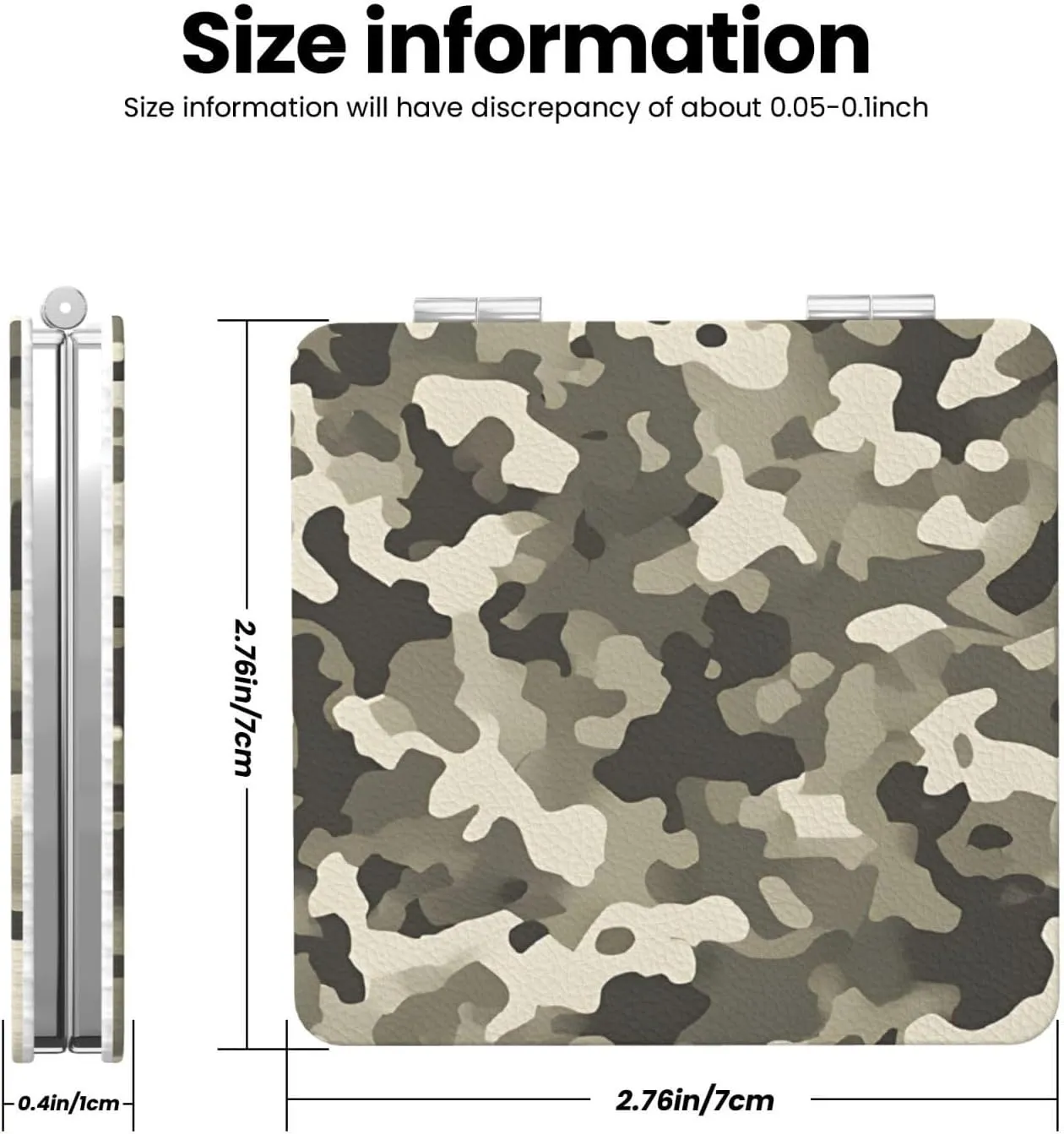 Army Digital Camouflage Portable Pocket Cosmetic Mirror-Compact and Light, It is A Necessary Thing to Go Out for Beauty and Makeup