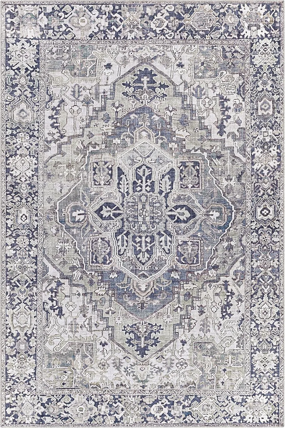 Artistic Weavers Reeta Vintage Medallion Area Rug,5' x 7'6",Charcoal