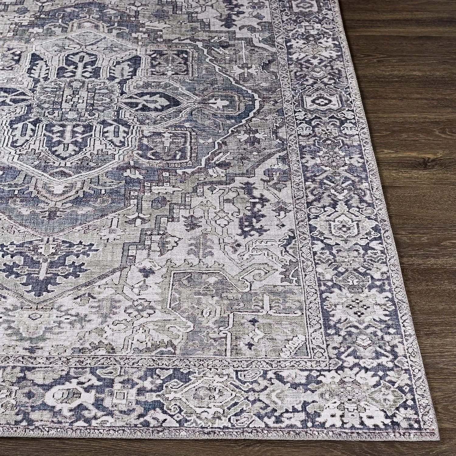 Artistic Weavers Reeta Vintage Medallion Area Rug,5' x 7'6",Charcoal