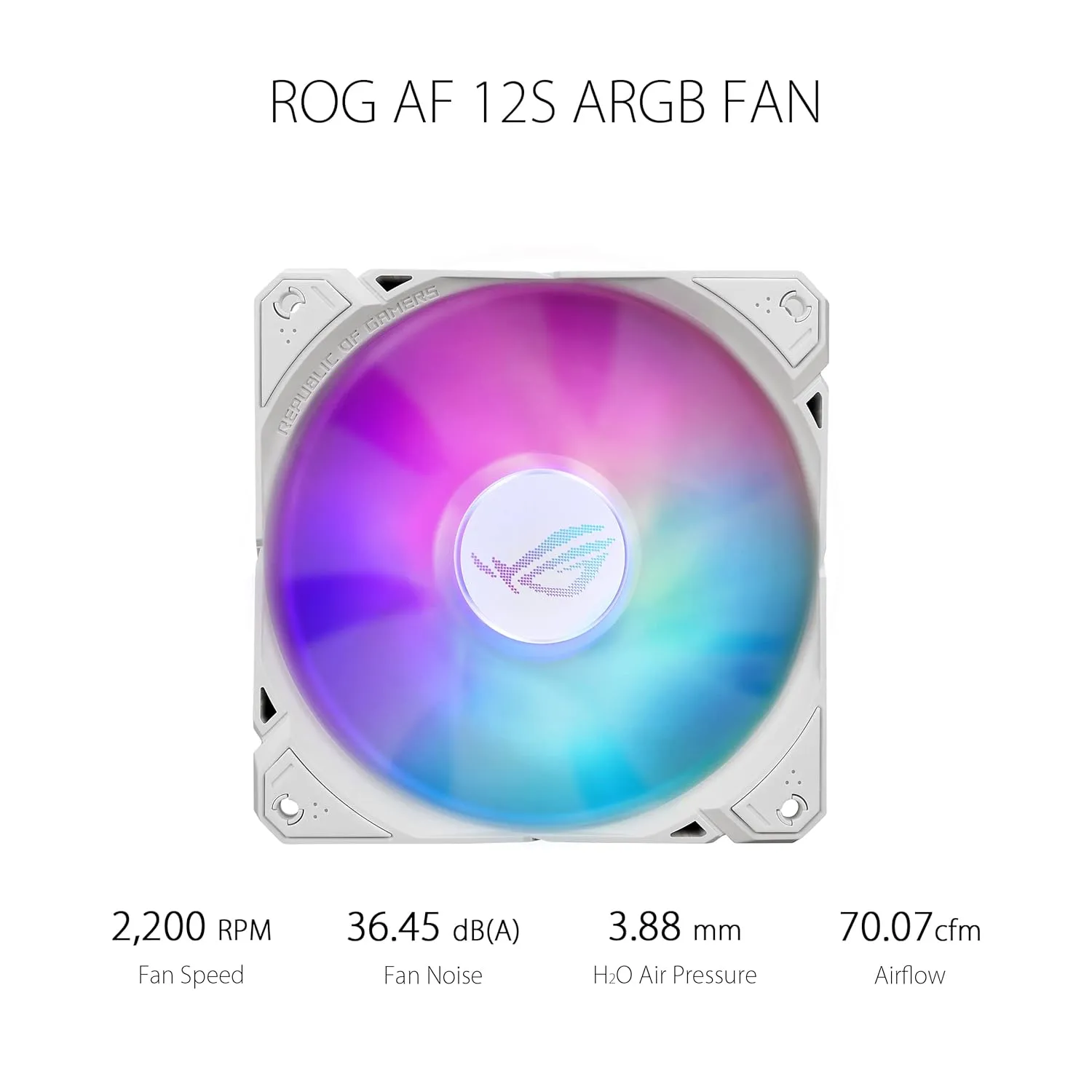 ASUS ROG RYUO III 240 ARGB White Edition All-in-one AIO Liquid CPU Cooler 240mm Radiator, Asetek 8th gen Pump Solution, Anime Matrix™ LED Display and ROG AF 12S ARGB Fan.