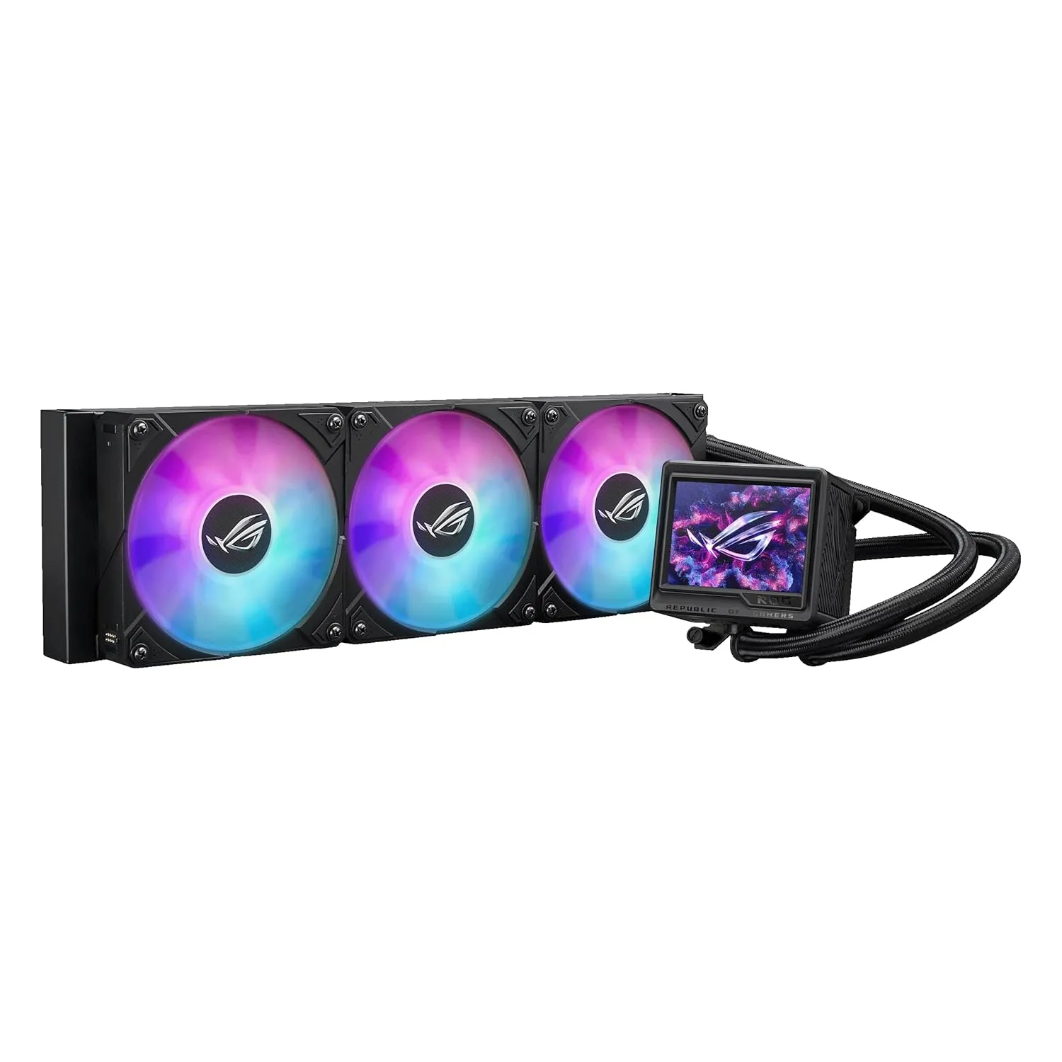 ASUS ROG RYUYJIN III 360 ARGB Extreme All-in-one AIO CPU Liquid Cooler, AMD Ryzen 9000 & Intel Core Ultra Ready, Asetek Gen8 V2 Pump; high Airflow & Static Pressure Magnetic Fans