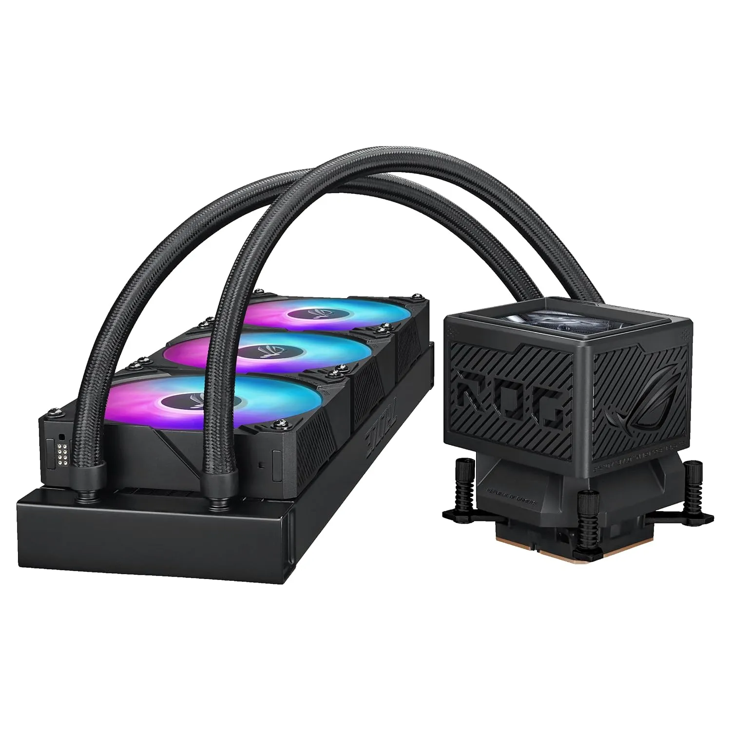 ASUS ROG RYUYJIN III 360 ARGB Extreme All-in-one AIO CPU Liquid Cooler, AMD Ryzen 9000 & Intel Core Ultra Ready, Asetek Gen8 V2 Pump; high Airflow & Static Pressure Magnetic Fans